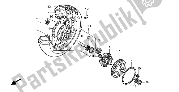 Todas las partes para Rueda Trasera de Honda VT 600C 1995