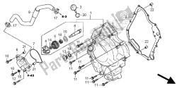 tapa del cárter derecho y bomba de agua