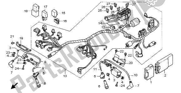 All parts for the Wire Harness & Igntion Coil of the Honda XRV 750 Africa Twin 1999