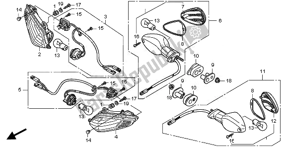 All parts for the Winker of the Honda CBR 1000 RA 2011