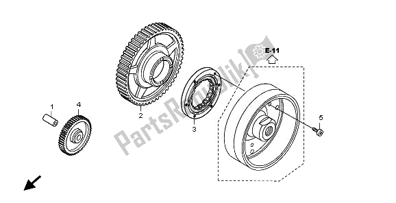 Todas las partes para Embrague De Arranque de Honda VFR 1200 FDA 2010