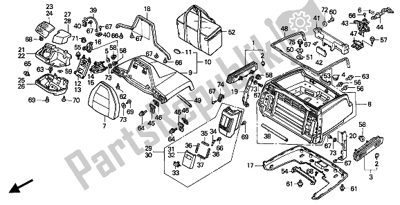 Tutte le parti per il Scatola Del Bagagliaio del Honda GL 1500 SE 1994