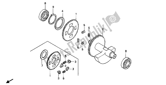 Tutte le parti per il Equilibratore del Honda NX 650 1989