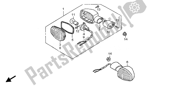 All parts for the Winker of the Honda CBF 600N 2008