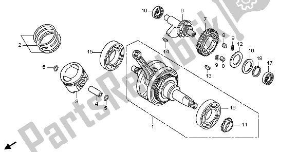 Tutte le parti per il Albero Motore E Pistone del Honda CBR 125 RW 2006