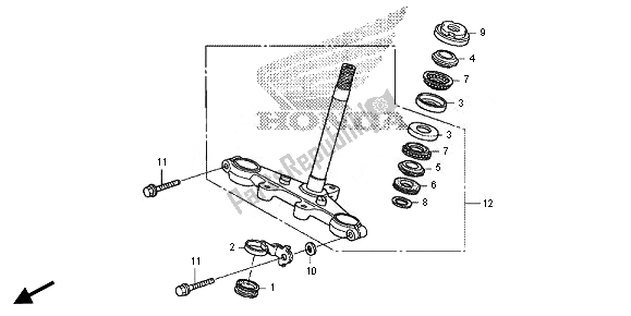 Tutte le parti per il Gambo Dello Sterzo del Honda CRF 110F 2014