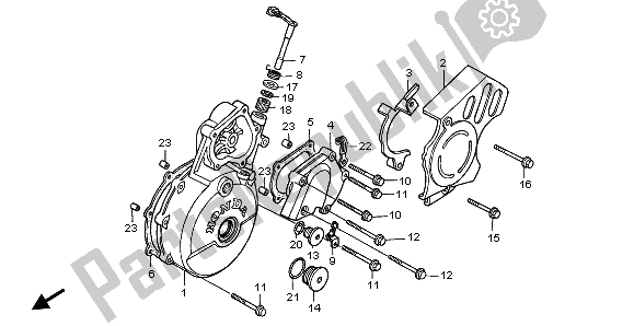 Todas las partes para Cubierta Izquierda Del Cárter de Honda FX 650 1999