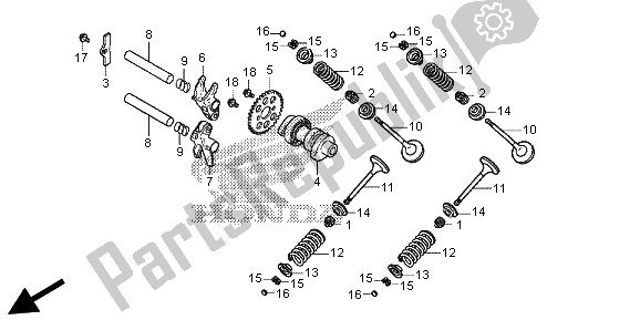 All parts for the Camshaft & Valve of the Honda SH 300R 2013