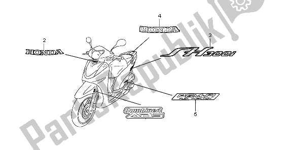 Tutte le parti per il Marchio del Honda SH 300 2007