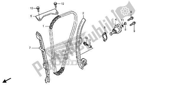 Todas las partes para Cadena De Levas Y Tensor de Honda CRF 250L 2015