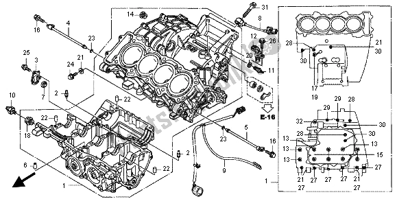 Tutte le parti per il Carter del Honda CBR 600 RA 2012