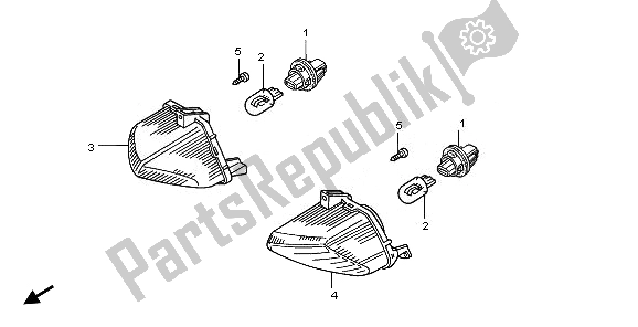 Tutte le parti per il Winker del Honda VFR 800 2008