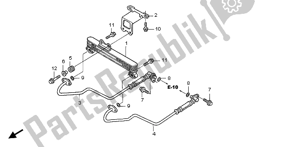 All parts for the Oil Cooler of the Honda VFR 800 FI 1999