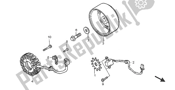 All parts for the Generator of the Honda FJS 600A 2005