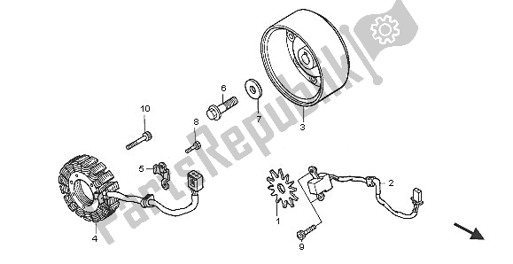 All parts for the Generator of the Honda FJS 600D 2005