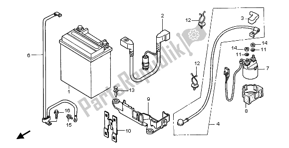 Tutte le parti per il Batteria del Honda TRX 400 FW Fourtrax Foreman 2002