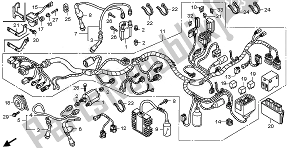 Tutte le parti per il Cablaggio del Honda VT 750C 2008