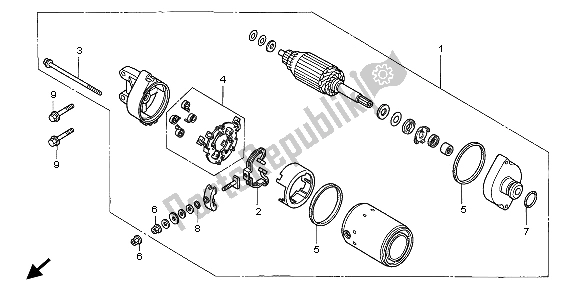 Todas las partes para Motor De Arranque de Honda VTR 1000F 1998