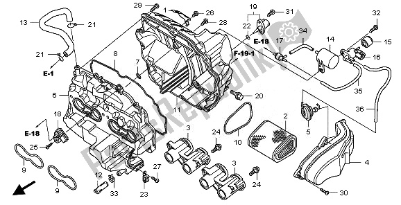 Toutes les pièces pour le Purificateur D'air du Honda CBF 1000 SA 2008