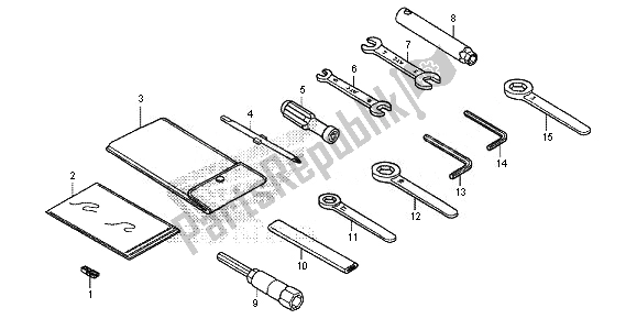 Toutes les pièces pour le Outils du Honda CRF 250M 2014