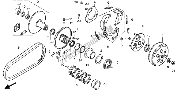 Tutte le parti per il Faccia Guidata del Honda SH 125 2007