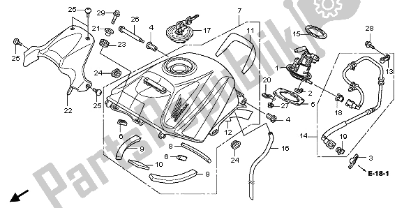 Todas las partes para Depósito De Combustible de Honda CBR 125 RW 2009