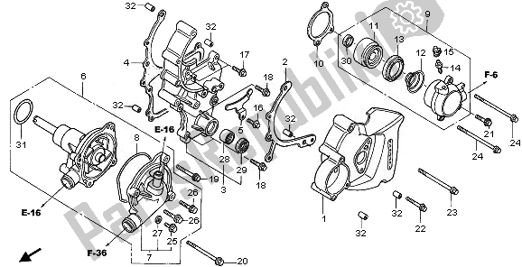 Toutes les pièces pour le Pompe à Eau du Honda VFR 800 2008