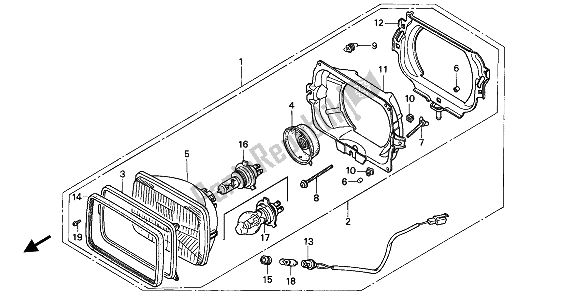 Todas las partes para Faro (eu) de Honda XL 600V Transalp 1991