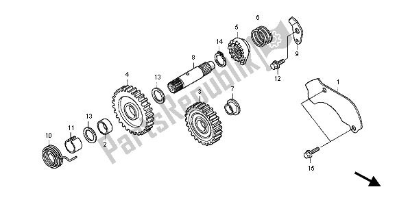 All parts for the Kick Starter Spindle of the Honda CRF 150R SW 2012