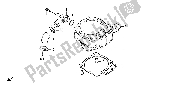 All parts for the Cylinder of the Honda CRF 450R 2011