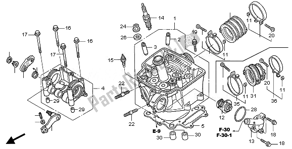 Todas las partes para Cabeza De Cilindro de Honda TRX 450 ER 2008