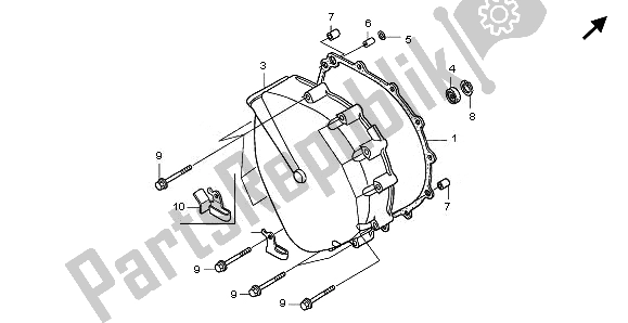 All parts for the Clutch Cover of the Honda GL 1800 2008