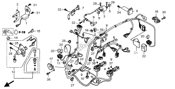 Todas las partes para Arnés De Cables de Honda SH 300 2011