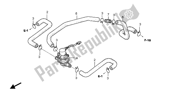 All parts for the Air Injection Control Valve of the Honda CB 1300 2005