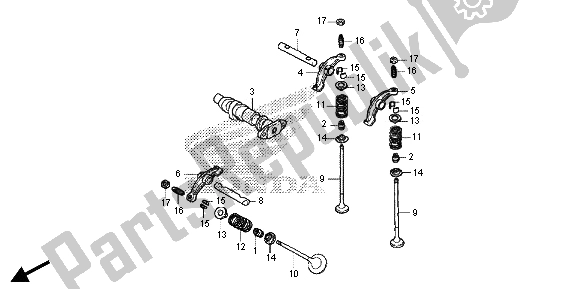 Tutte le parti per il Albero A Camme E Valvola (anteriore) del Honda VT 750C2S 2013
