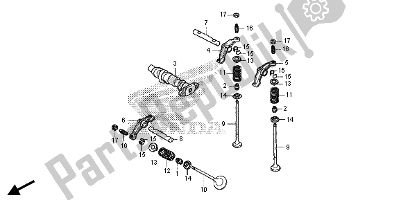 Tutte le parti per il Albero A Camme E Valvola (anteriore) del Honda VT 750C2S 2013