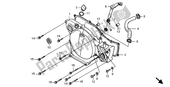 Todas las partes para Tapa Del Cárter Derecho de Honda CR 80R SW 1999