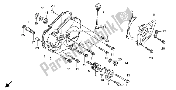 Tutte le parti per il L. Coperchio Del Carter del Honda CRF 250X 2007