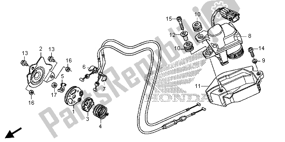 All parts for the Servo Motor of the Honda CBR 600 RR 2013