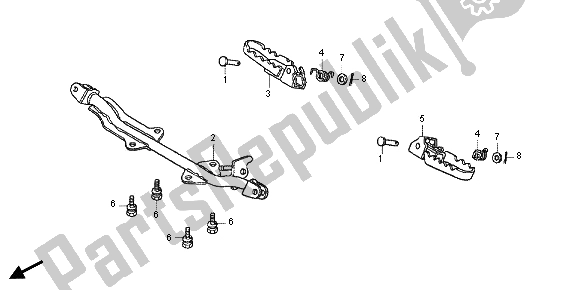 All parts for the Step of the Honda CRF 50F 2012