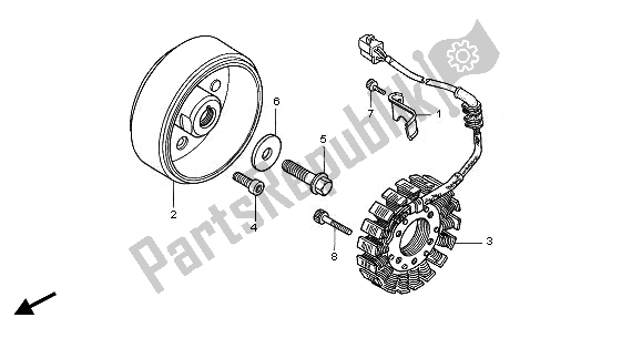Wszystkie części do Generator Honda CBF 500A 2008