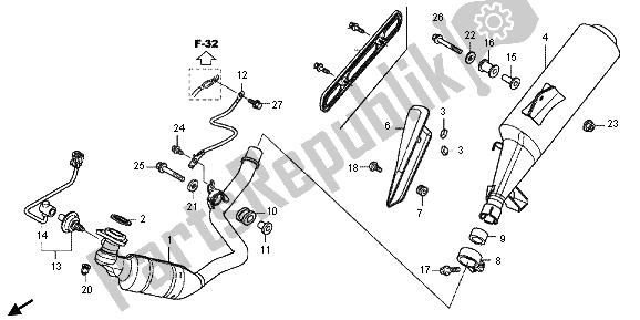 Wszystkie części do T? Umik Wydechowy Honda NC 700 XA 2013