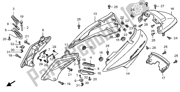 Todas as partes de Capa Do Corpo do Honda FJS 600A 2006