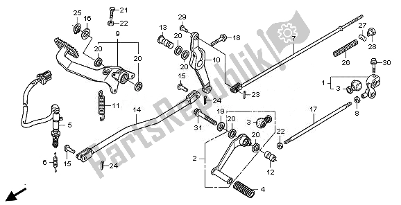 Todas las partes para Pedal de Honda VT 750C2B 2011