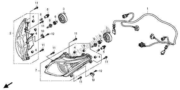 Toutes les pièces pour le Phare du Honda FJS 600A 2012