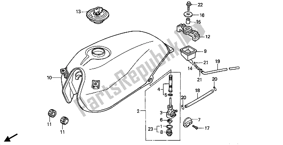 Tutte le parti per il Serbatoio Di Carburante del Honda NSR 50S 1993