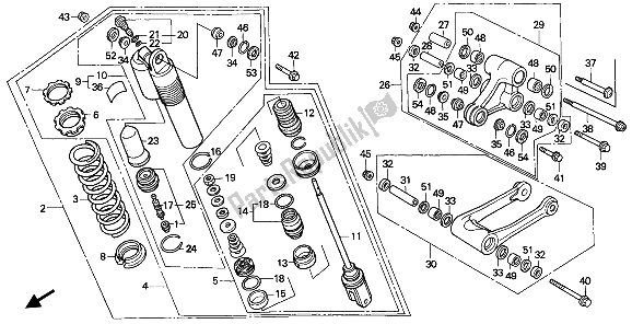 Todas las partes para Cojín Trasero de Honda CR 500R 2 1992