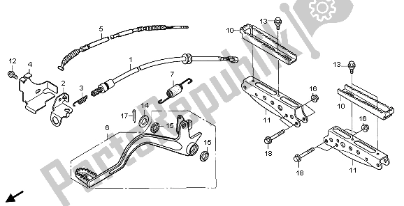 Todas las partes para Paso Y Pedal de Honda TRX 500 FA Fourtrax Foreman 2006