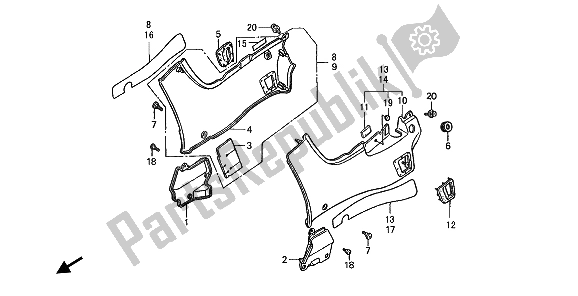 Todas las partes para Cubierta Lateral de Honda ST 1100 1993