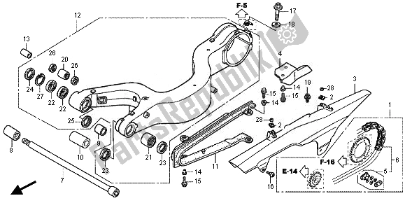 Wszystkie części do Wahacz Honda VFR 800X 2011